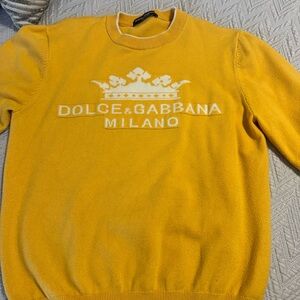 Dolce & Gabbana Unisex Mustard Crewneck Sweater